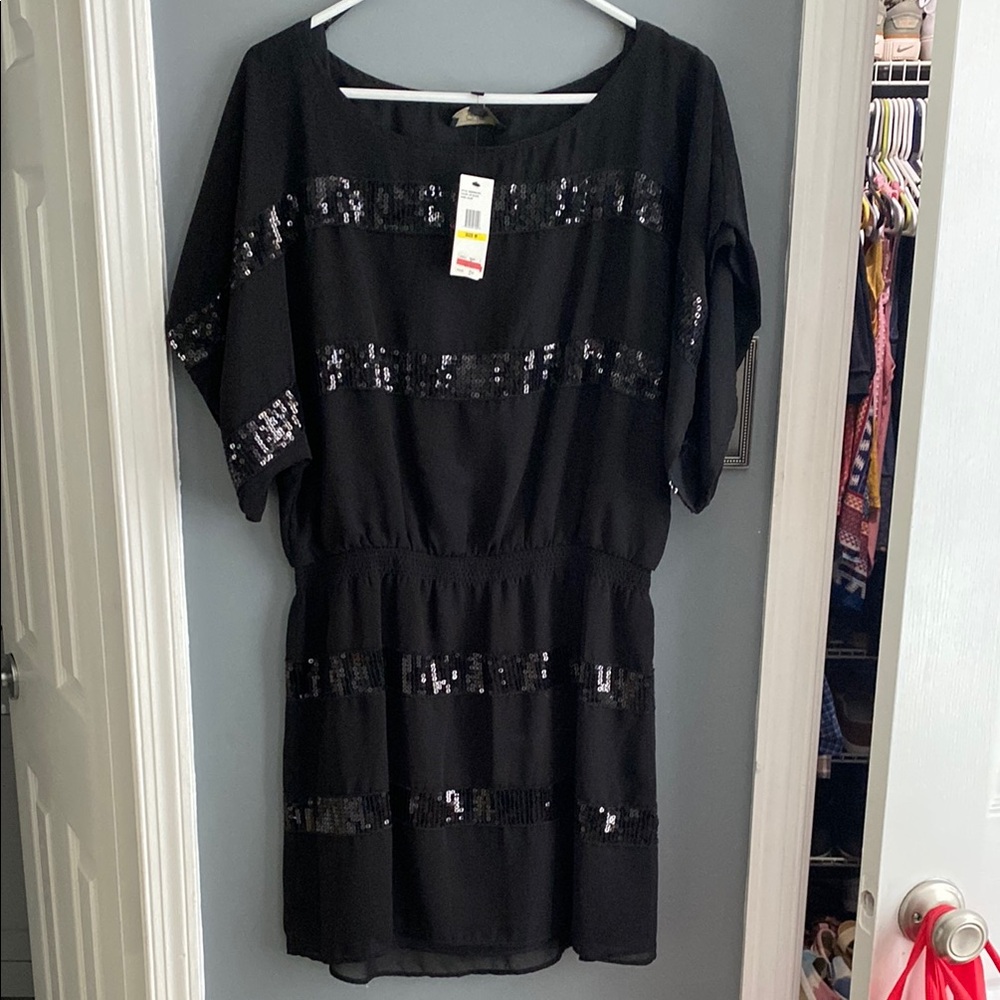 Jessica Simpson Black Sequin Dress